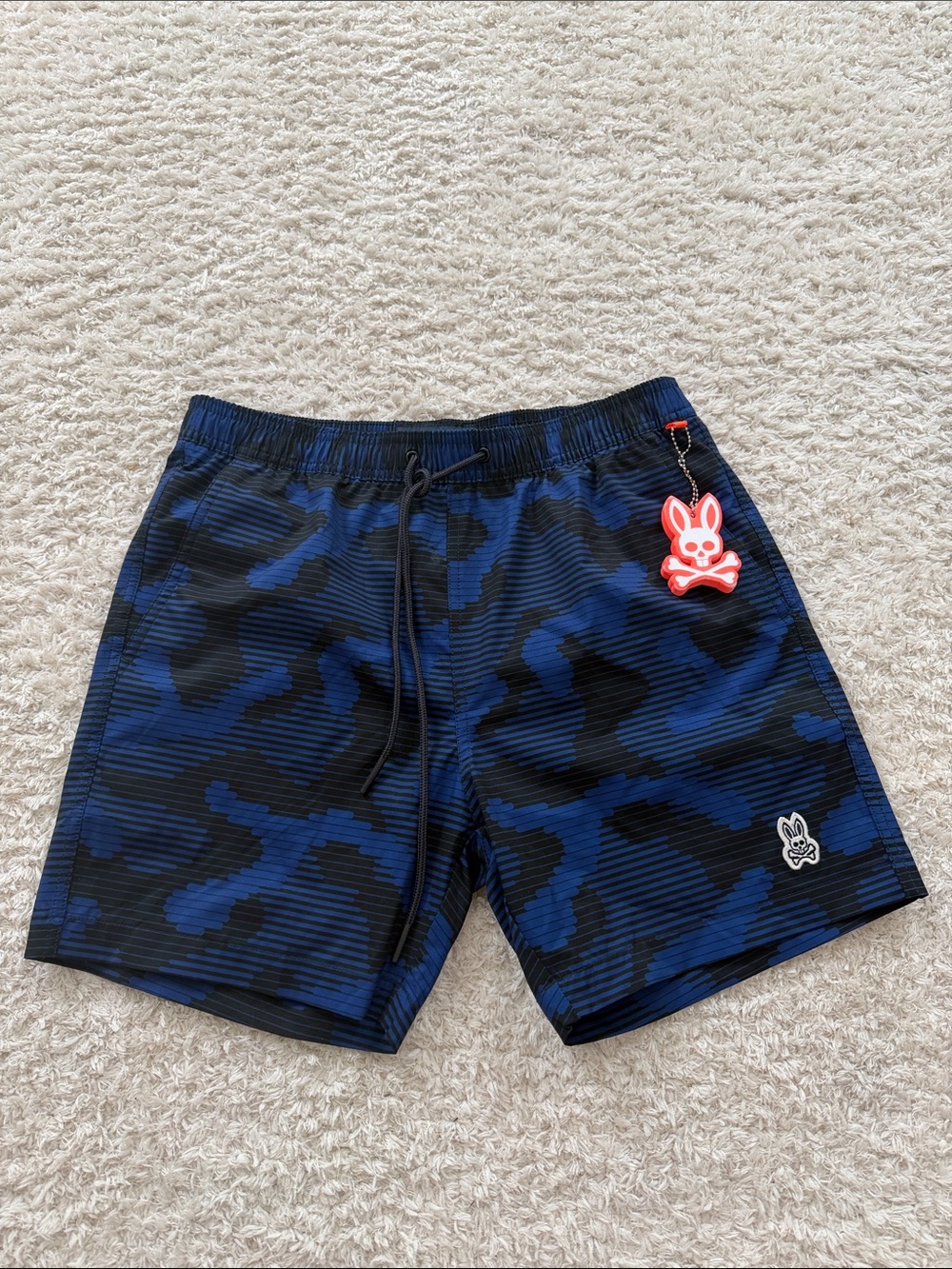 Psycho Bunny Navy Camo Men's Swim Trunks